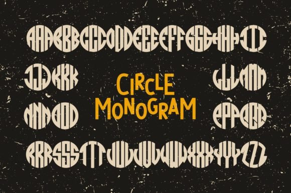 Circle Monogram: A Charming Display Font for Creative Projects
