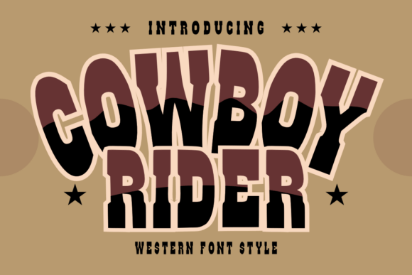 Cowboy Rider: A Bold Western Display Typeface