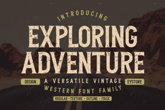 Exploring Adventure: A Vintage Display Font for Bold Designs