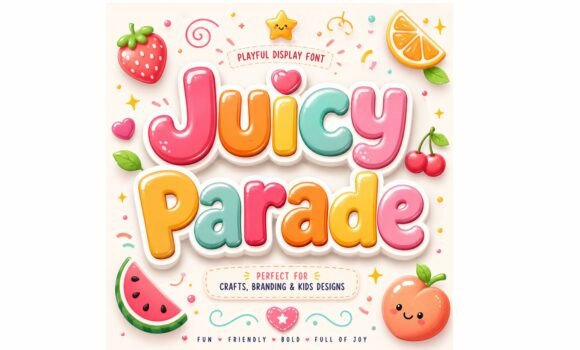 Juicy Parade: A Playful Display Font for Creative Projects