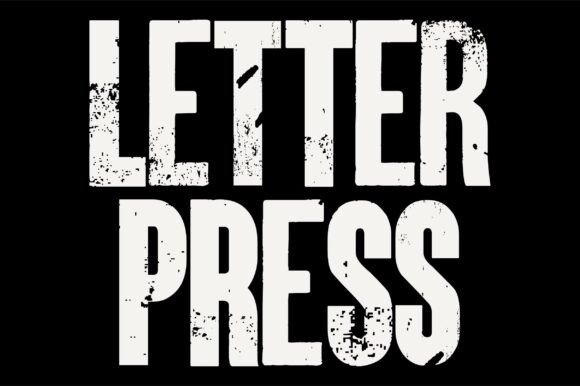 Letterpress Font: Grunge & Distressed Display Typeface