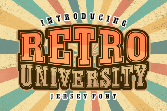 Retro University: A Bold Typeface for Vintage Design