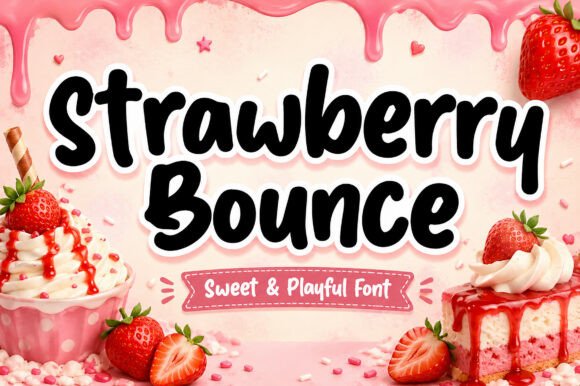 Strawberry Bounce: A Delightful Display Font