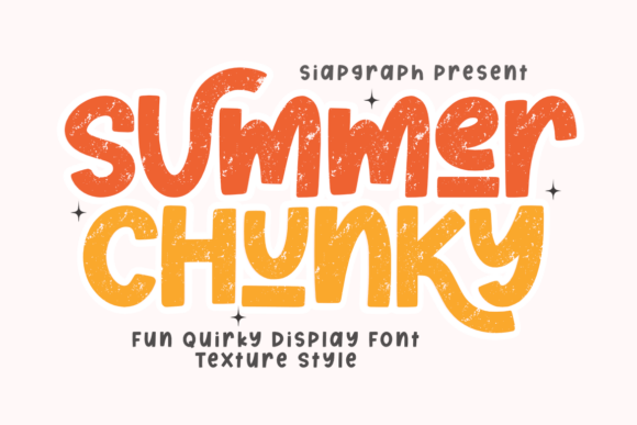 Summer Chunky Texture: A Fun, Quirky Display Font for Vibrant Designs