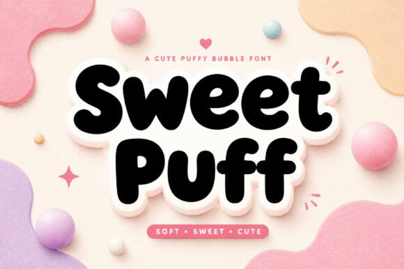Sweet Puff: Your Charming Round-Edged Display Typeface