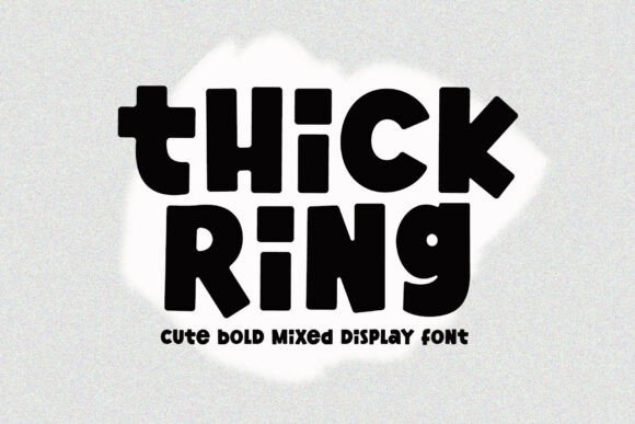 Thick Ring: Bold, Hand-Drawn Display Font for Creative Impact